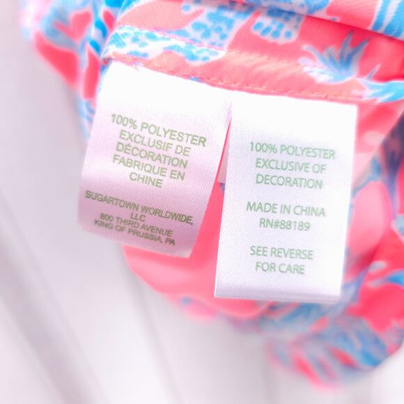 LILLY PULITZER Shirt Tank Top Pink Blue Womens XXS Sleeveless Pink Resortwear‎ - Picture 9 of 10